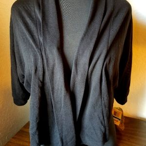 Elbow sleeve crop black cardigan